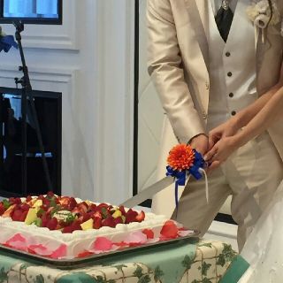 ハンドメイド♡結婚式ケーキ入刀用装花♡マイクトーチ装花にも！！(ブーケ)