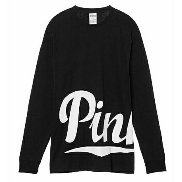 1点のみ！ PINK ♡ Long Sleeve Tee サイズS