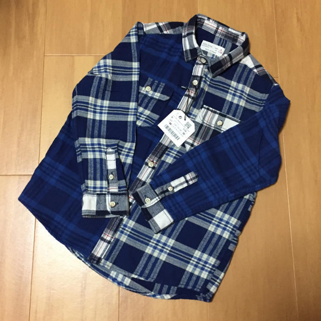 ZARA KIDS(ザラキッズ)のZARA BOYS チェックシャツ キッズ/ベビー/マタニティのキッズ服男の子用(90cm~)(Tシャツ/カットソー)の商品写真