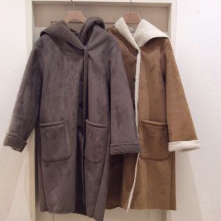 ダブルクローゼット(w closet)のwcloset ダブルクローゼット フェイクムートンコート モカ(ムートンコート)