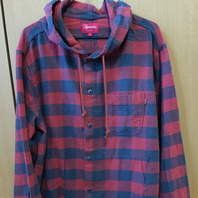 supreme hooded BuffaloPlaidFlannelShirt