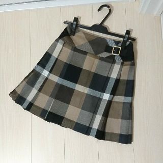 バーバリー(BURBERRY)のお値下げ未使用☆ブルーレーベルクレストブリッジ ウール チェック スカート (ひざ丈スカート)