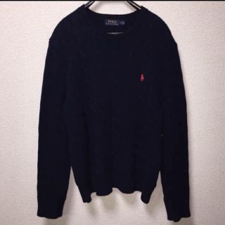 ラルフローレン(Ralph Lauren)の紺 Ralph Lauren ラルフローレン ケーブルニット  マーク有り(ニット/セーター)