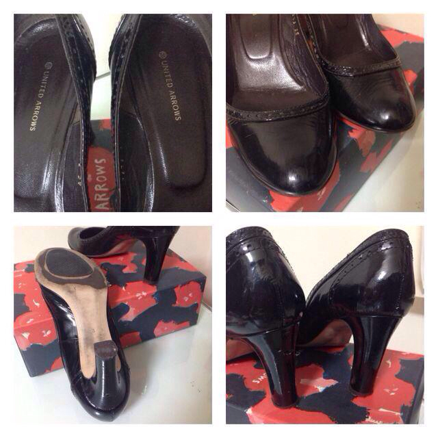 UNITED ARROWS(ユナイテッドアローズ)のユナイテッドアローズ黒パンプス25cm レディースの靴/シューズ(ハイヒール/パンプス)の商品写真