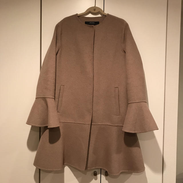 ZARA(ザラ)のお値下げしました☆ZARA ザラ コート ノーカラーコート レディースのジャケット/アウター(ロングコート)の商品写真