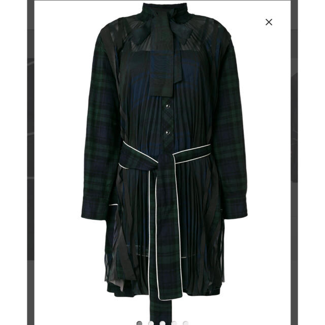 品質満点 sacai - sacai ベルテッド シャツワンピース ひざ丈