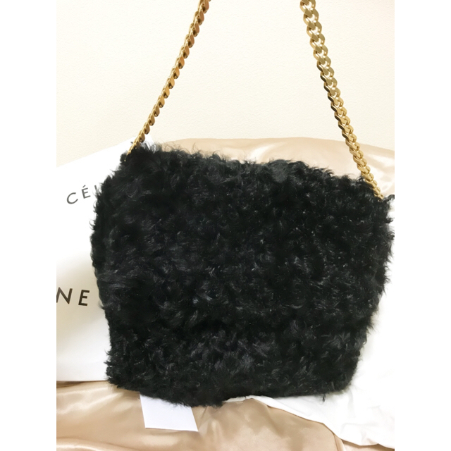 celine - 新品未使用 CELINE セリーヌ ムートン バッグ ファーバッグ ...
