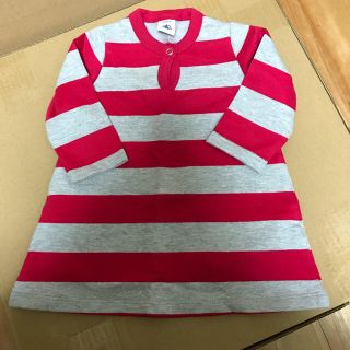 プチバトー(PETIT BATEAU)のプチバトー  ワンピース ６ｍ  ☆裏起毛☆(ワンピース)