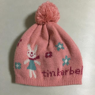 ティンカーベル(TINKERBELL)の未使用☆ ニット帽 52〜54 日本製 子ども ティンカーベル ピンク 女の子(帽子)