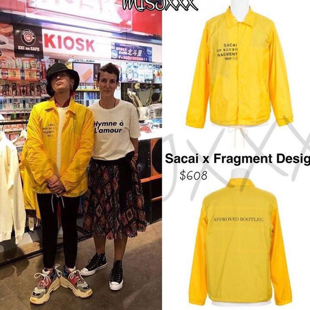 sacai - 定価G-DRAGON着用 sacai x fragment design コーチの sacai - 定価G-DRAGON着用 sacai x fragment design コーチの