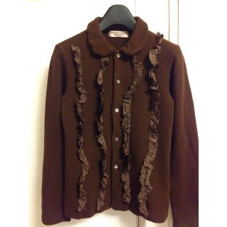 コムデギャルソン(COMME des GARCONS)のコムデギャルソン丸襟フリルニットシャツ/ジュンヤワタナベ(シャツ/ブラウス(長袖/七分))