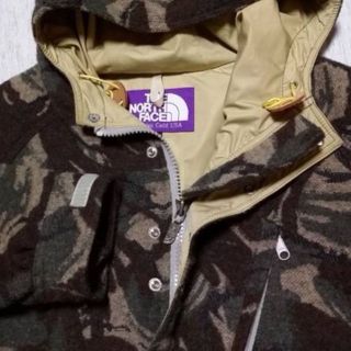 ザノースフェイス(THE NORTH FACE)の★ノースフェイスパープルレーベル迷彩柄ウールマウンテンパーカーL(マウンテンパーカー)