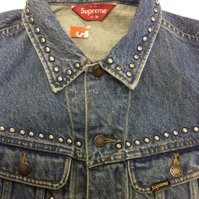 supreme 17SS studded denim jacket