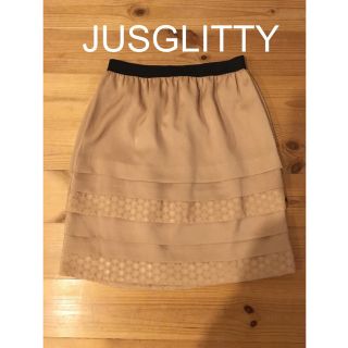 ジャスグリッティー(JUSGLITTY)の最終値下げ！JUSGLITTY 美品 ティアードスカート M(ひざ丈スカート)