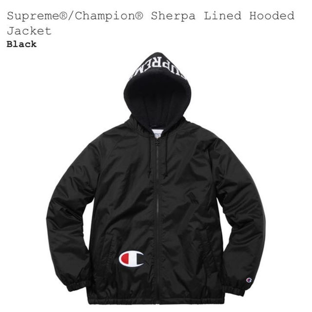 Supreme/Champion Sherpa  Jacket XL black