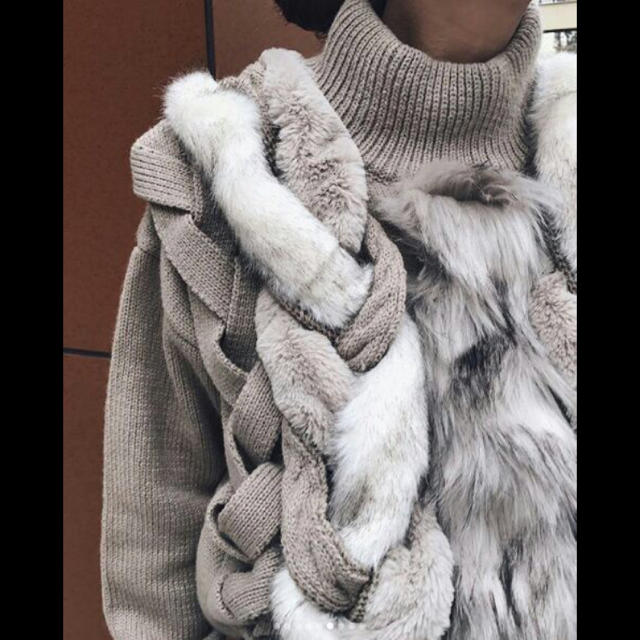 ameri☆FUR BRAID CABLE KNIT ニット アメリ ameri☆FUR BRAID CABLE KNIT ニット アメリ
