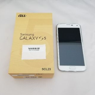 サムスン(SAMSUNG)の新品未使用 au GALAXY S5 SCL23 白 シマリーホワイト 2台(スマートフォン本体)