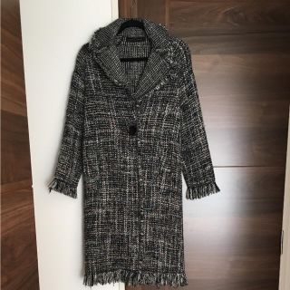 ザラ(ZARA)の美品 ZARA ツイードコート(ロングコート)