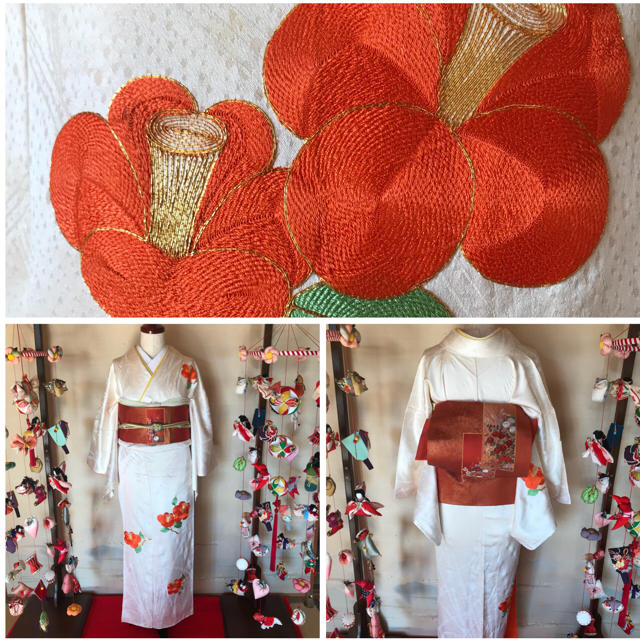 椿柄付け下げ着物の通販 by KIMONO皐月's shop|ラクマ 椿柄付け下げ着物の通販 by KIMONO皐月's shop|ラクマ
