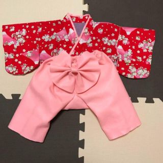 rodyっ子様専用 ベビー 袴 80 ハンドメイド 女の子 着物風 お正月(和服/着物)