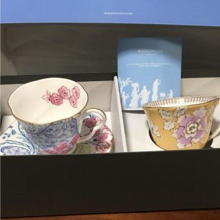 ウェッジウッド(WEDGWOOD)の期間限定値下げ！新品！WEDGWOOD バタフライブルーム ペアソーサー&カップ(食器)