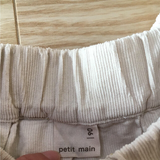 petit main(プティマイン)の◆petit main ◆フレンチコーデュロイ スカート ベージュ キッズ/ベビー/マタニティのキッズ服女の子用(90cm~)(スカート)の商品写真