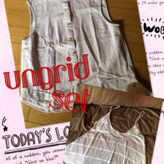 アングリッド(Ungrid)の本日12時まで価格！ungrid set(シャツ/ブラウス(半袖/袖なし))