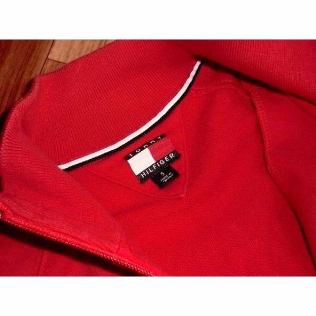 TOMMY HILFIGER(トミーヒルフィガー)のキッズ用■ トミーヒルフィガー ■ スタジアム ジャンパー■ レッド■130cm キッズ/ベビー/マタニティのキッズ服女の子用(90cm~)(ジャケット/上着)の商品写真