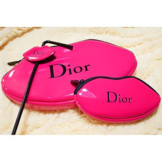 ディオール(Dior)のDior  リップ型ポーチ 大小(ポーチ)