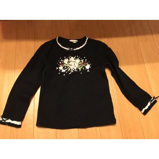 ピンクハウス(PINK HOUSE)のピンクハウス  黒ロングTシャツ サイズ120(Tシャツ/カットソー)