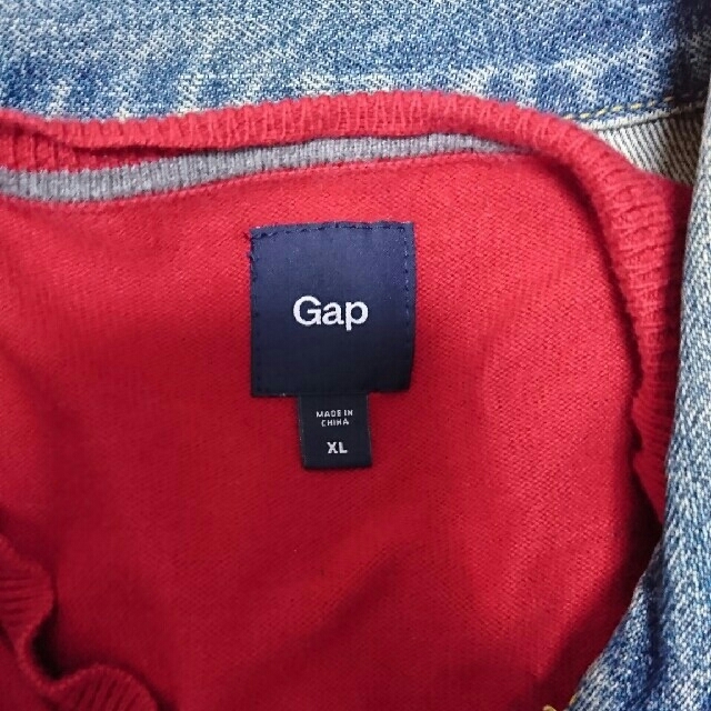 Levi's(リーバイス)のLEVI’Sジャケット【レアなBig E】& Gap赤ニット メンズのジャケット/アウター(Gジャン/デニムジャケット)の商品写真
