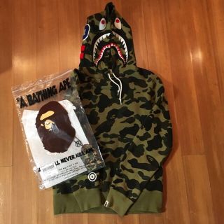 アベイシングエイプ(A BATHING APE)のAPE シャーク パーカー 1stカモ(パーカー)