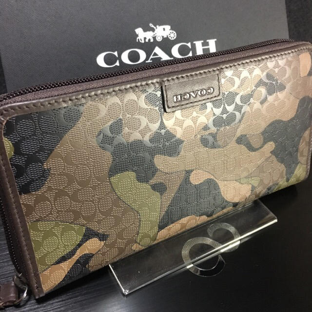 COACH(コーチ)の限定セール❣️新品コーチ長財布F74546ミニシグ カモフラ迷彩柄 メンズのファッション小物(長財布)の商品写真