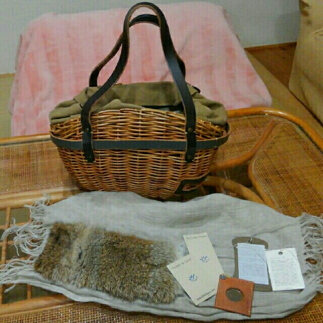 お値下げebagos 紅藤 カゴバッグ さんさん専用 販売用ページ