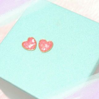 ハートピアス/イヤリング☆ピンク(ピアス)