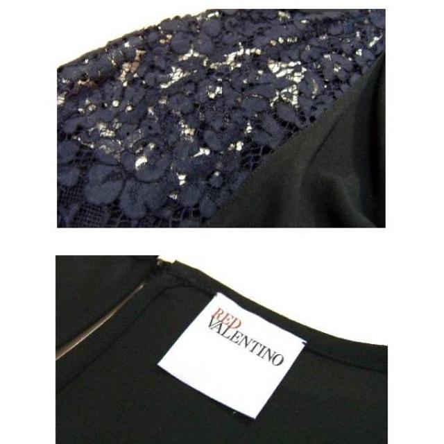 RED VALENTINO(レッドヴァレンティノ)のヴァレンティノフリルノースリーブ黒新品/N31 レディースのトップス(シャツ/ブラウス(半袖/袖なし))の商品写真