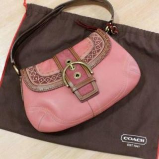 コーチ(COACH)のコーチ ROSE LEATHER スタッズ ステッチ ハンドバッグ 10479(ショルダーバッグ)