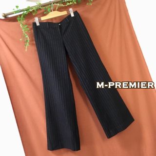 エムプルミエ(M-premier)のエムプルミエ＊美品 ストライプワイドパンツ＊(カジュアルパンツ)