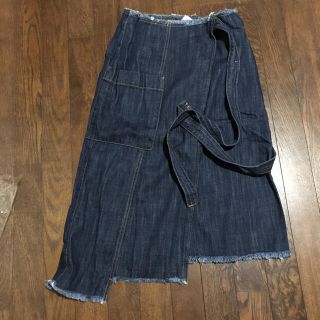 ダブルクローゼット(w closet)のw closet デニムラップスカート(ひざ丈スカート)