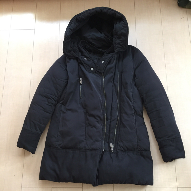 ZARA(ザラ)のザラ  ダウンコート  ブラック  黒 レディースのジャケット/アウター(ダウンコート)の商品写真