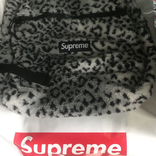 supreme leopard fleece backpack 白 シュプリームのサムネイル
