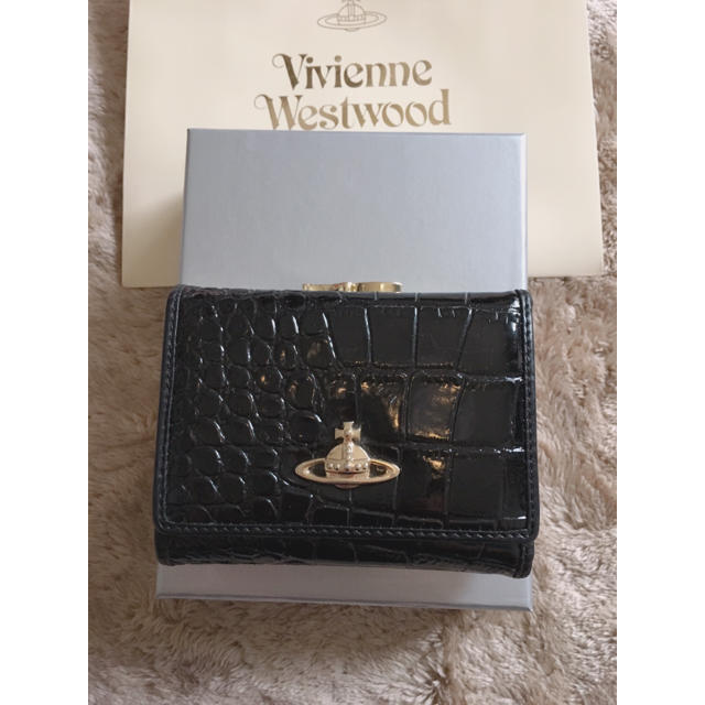 【新品・未使用】Vivienne Westwood 折り財布　ブラック　箱あり