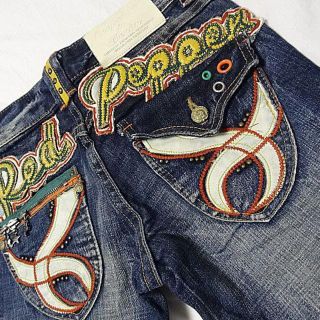 レッドペッパー(REDPEPPER)のレッドペッパー☆ジップデザイン☆ストレッチデニム☆27☆ウェスト約76cm(デニム/ジーンズ)