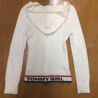 トミー(TOMMY)のtommy girl 白 ニット パーカー トミーガール(パーカー)