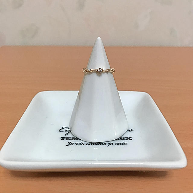 【最終お値下げ】K10YGダイアモンドピンキーリング レディースのアクセサリー(リング(指輪))の商品写真
