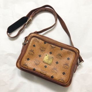 エムシーエム(MCM)のMCM ロゴ ショルダーバッグ 総柄 ヴィンテージ レザー ブラウン(ショルダーバッグ)