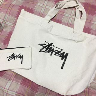 ステューシー(STUSSY)の【特別値下げ中】ストゥーシー トートバッグ、ポーチセット(トートバッグ)