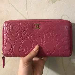 シャネル(CHANEL)のシャネルカメリア財布ピンク♡(財布)