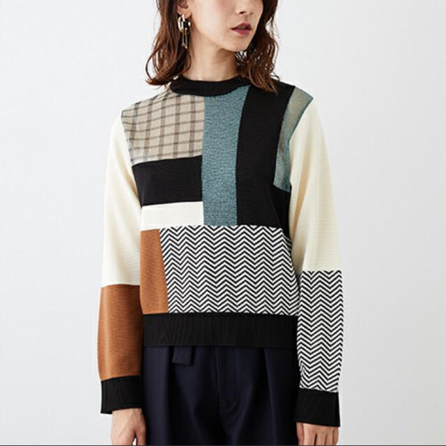 STUDIOUS - UNITED TOKYO チェックカラーブロックニットの通販 by sale ...
