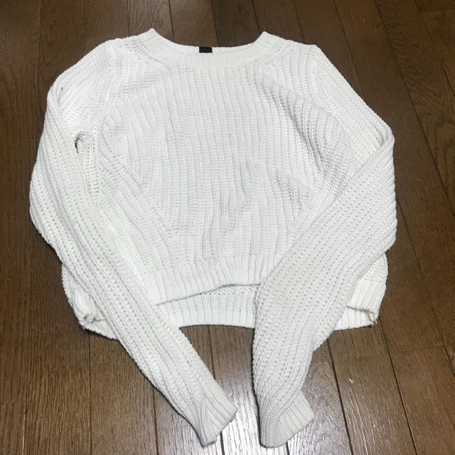 H&M(エイチアンドエム)のSophie様専用 H&M basic knit tops white レディースのトップス(ニット/セーター)の商品写真